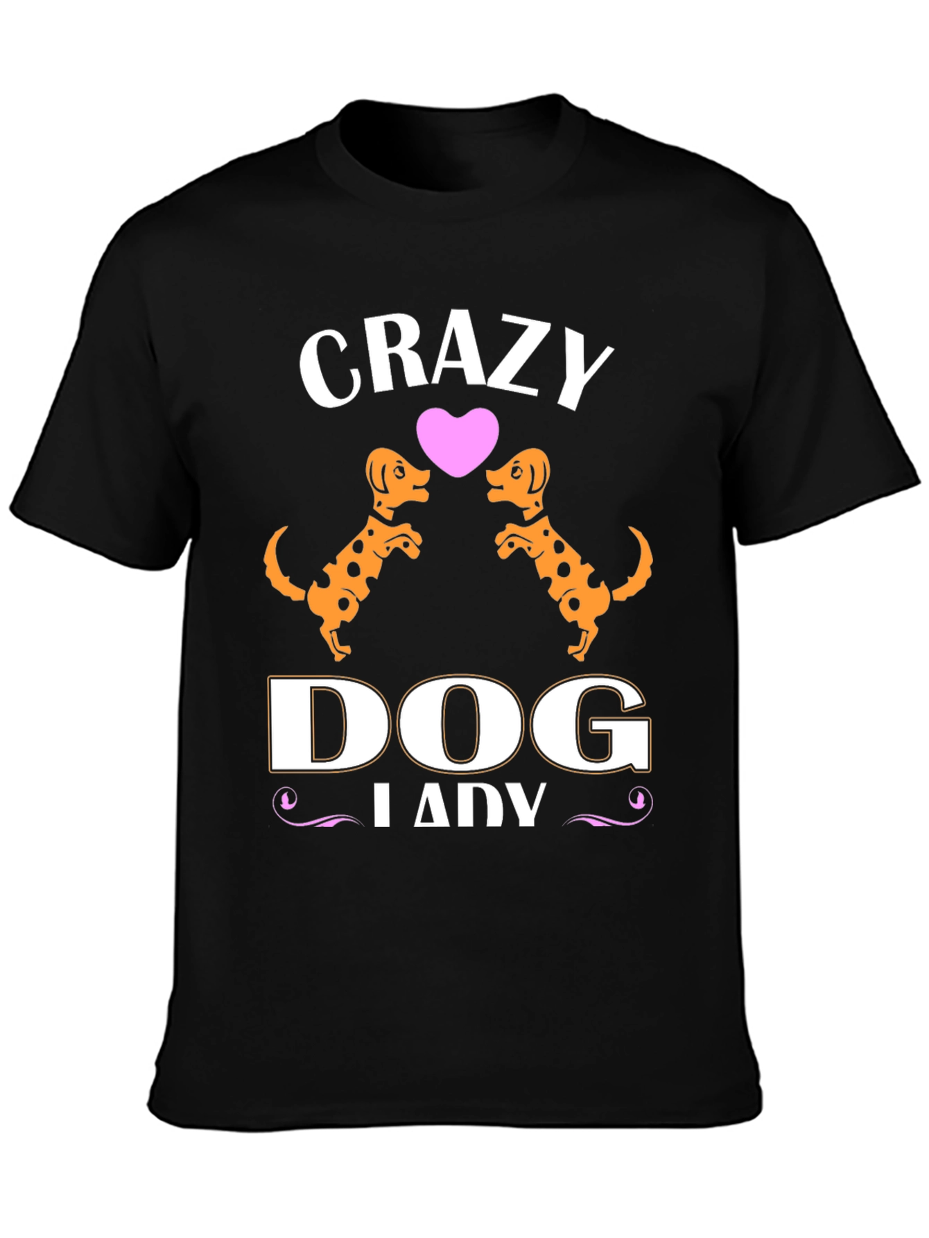 Camiseta Negra Crazy Dog Lady
