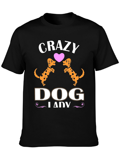 Camiseta Negra Crazy Dog Lady