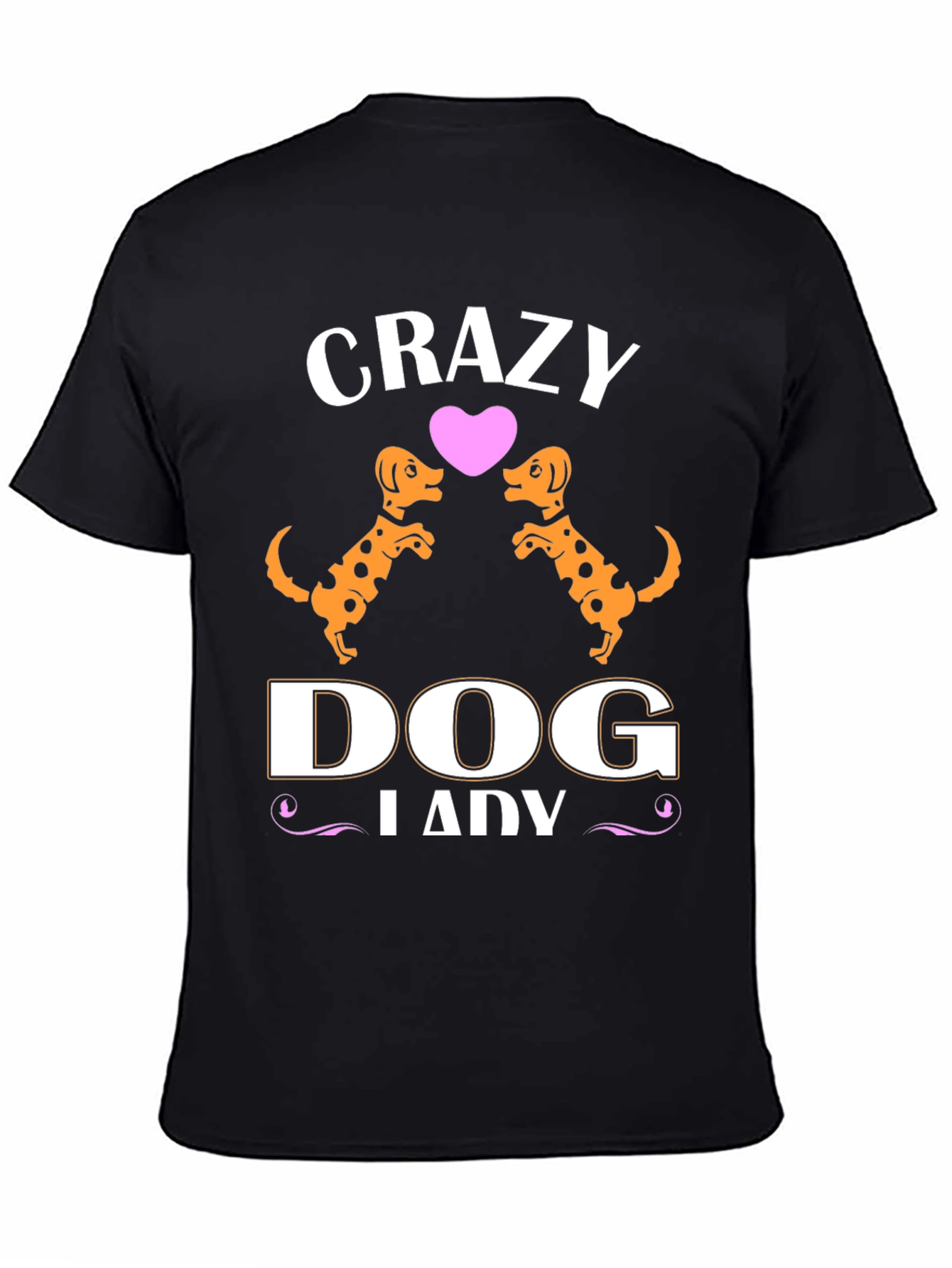 Camiseta Negra Crazy Dog Lady