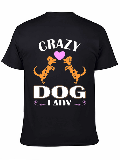 Camiseta Negra Crazy Dog Lady