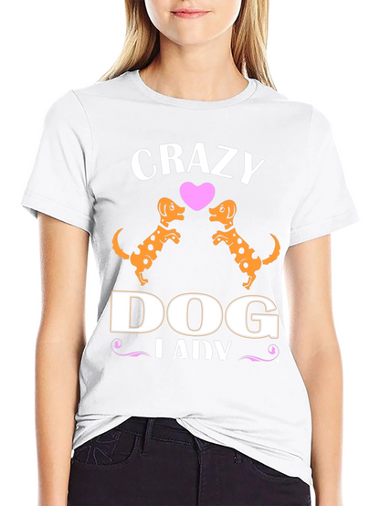 Camiseta Negra Crazy Dog Lady