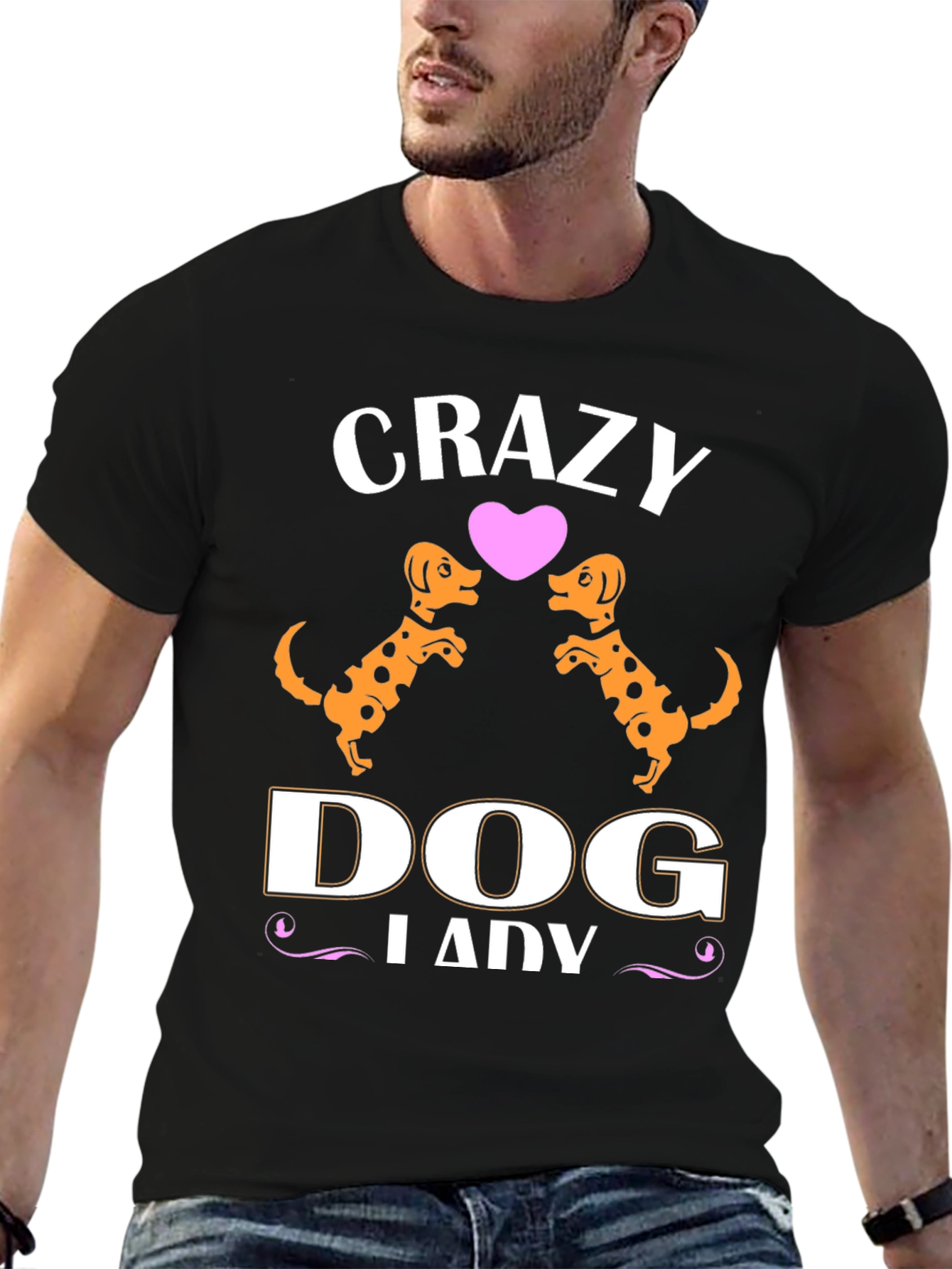 Camiseta Negra Crazy Dog Lady