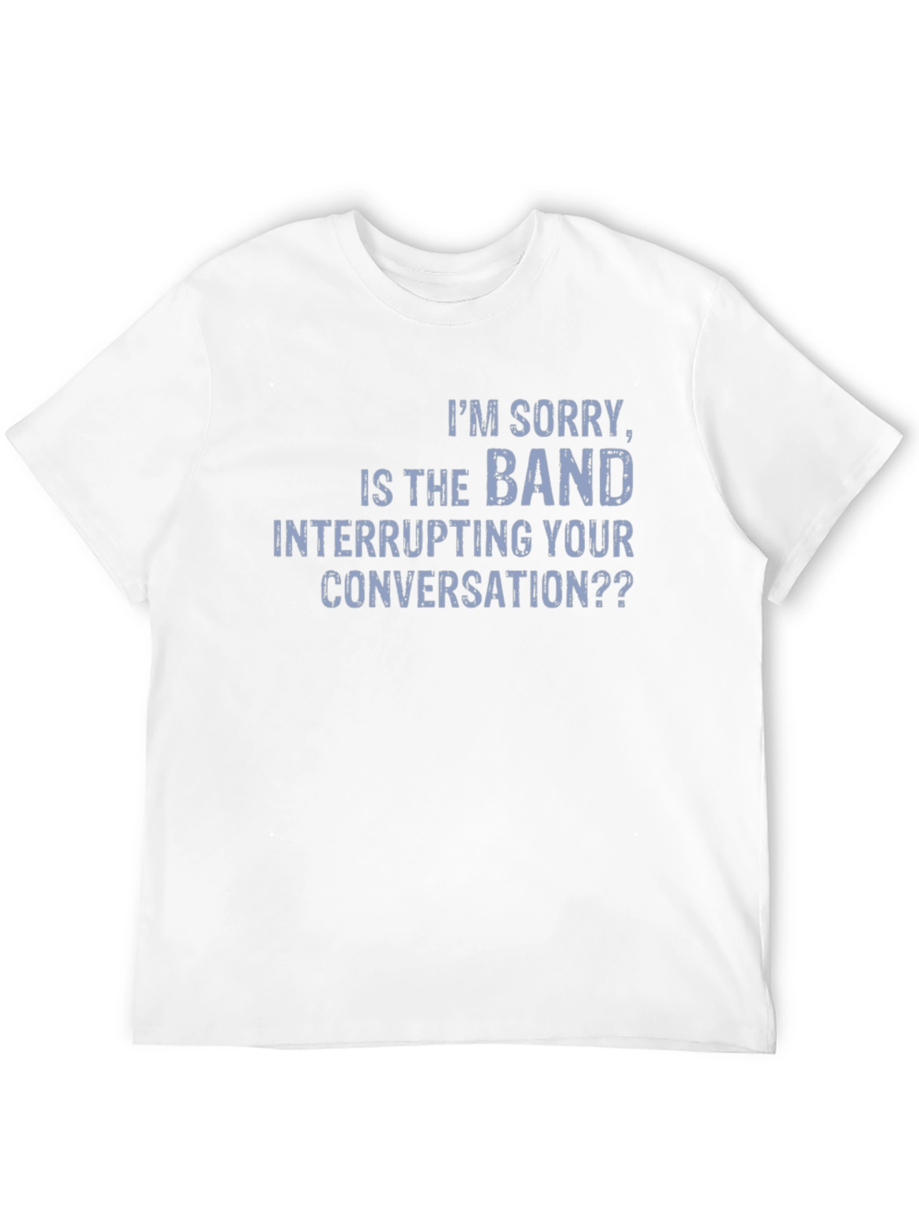 Camiseta Negra con Texto La Banda Interrumpe?