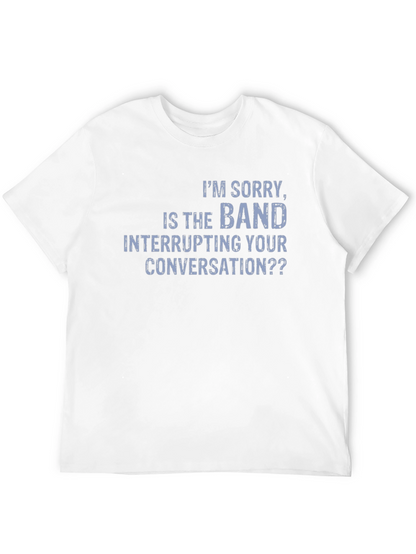 Camiseta Negra con Texto La Banda Interrumpe?