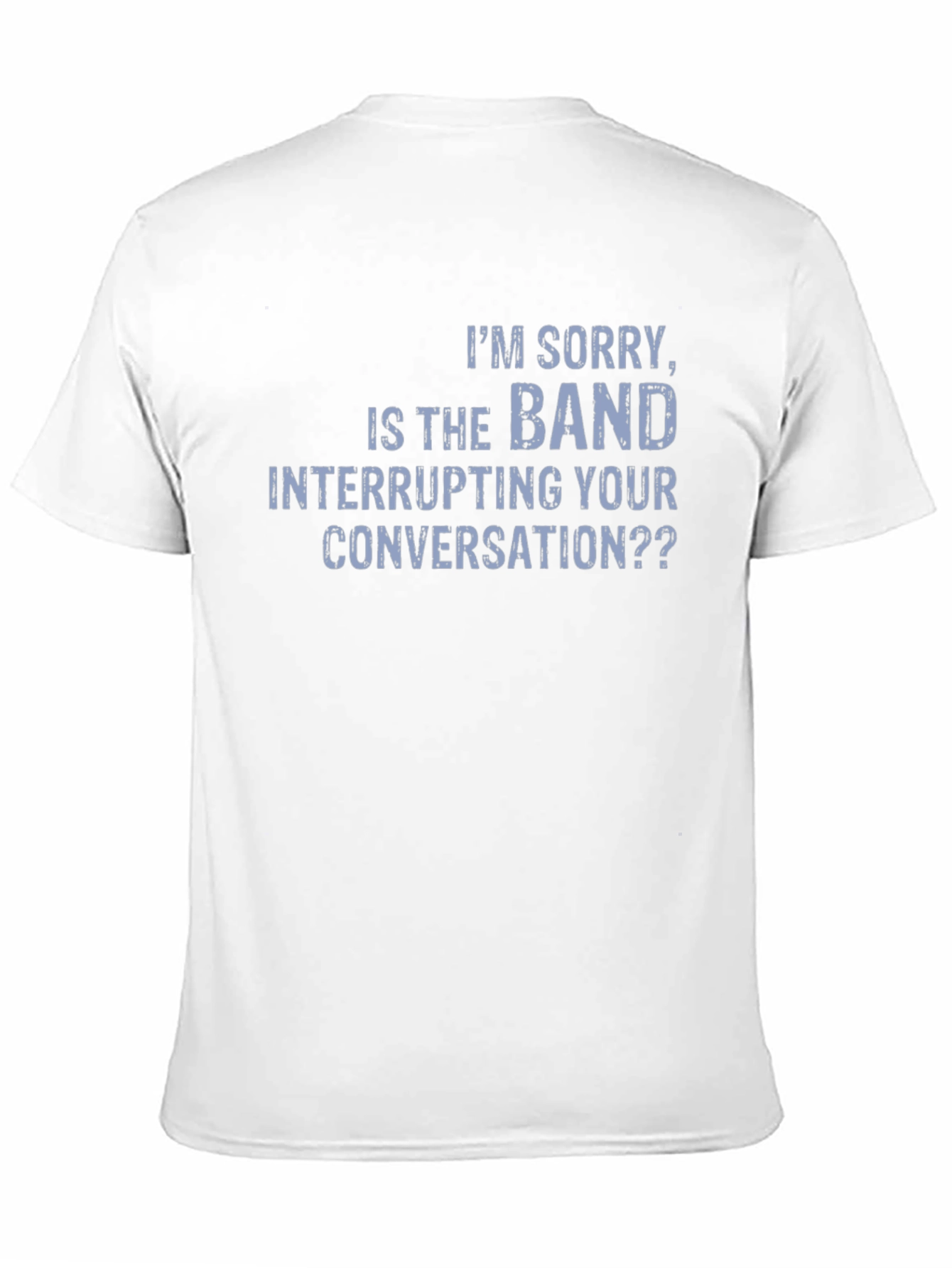 Camiseta Negra con Texto La Banda Interrumpe?