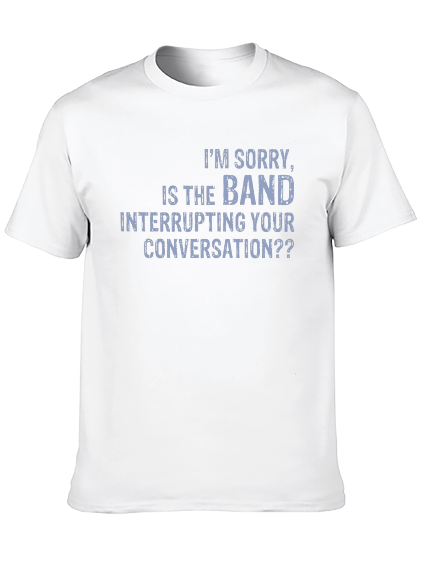 Camiseta Negra con Texto La Banda Interrumpe?