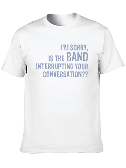 Camiseta Negra con Texto La Banda Interrumpe?