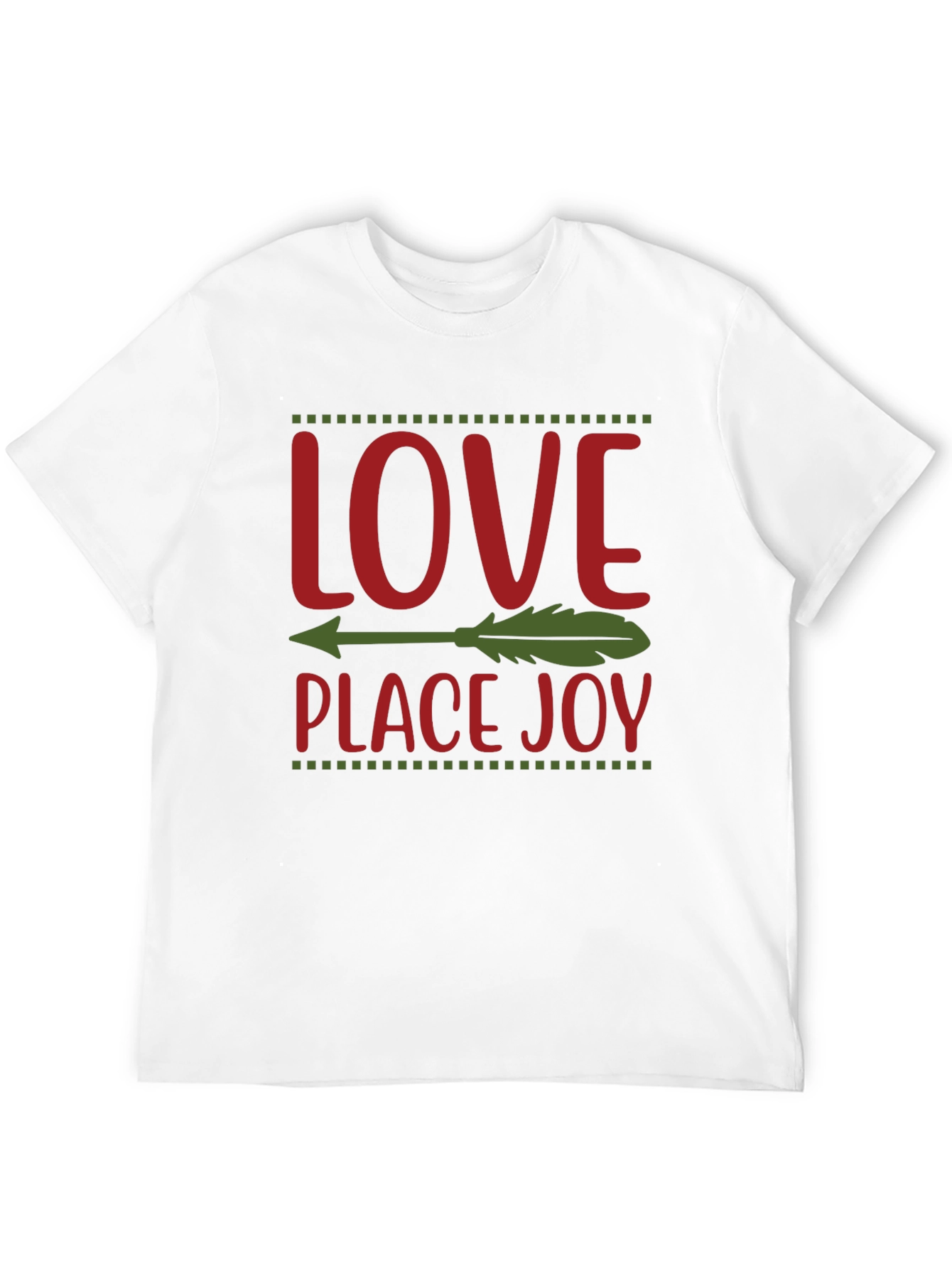 Camiseta Hombre Love Peace Joy Flecha