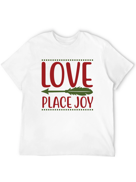 Camiseta Hombre Love Peace Joy Flecha