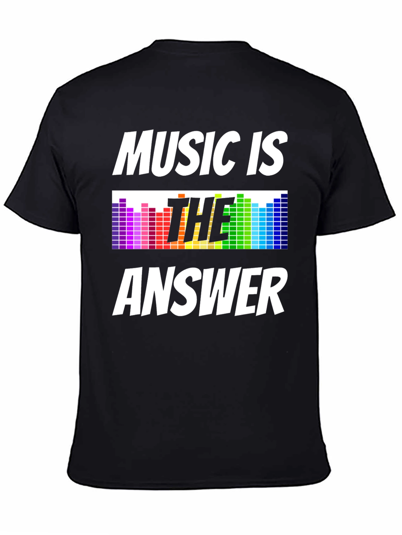 Camiseta Negra Music is the Answer