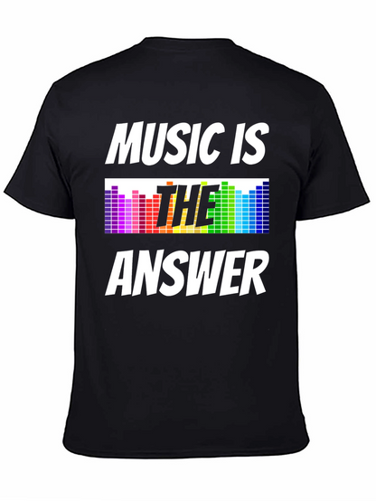 Camiseta Negra Music is the Answer