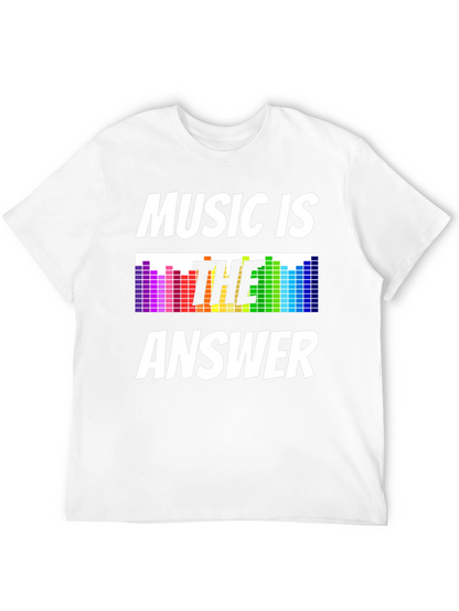 Camiseta Negra Music is the Answer
