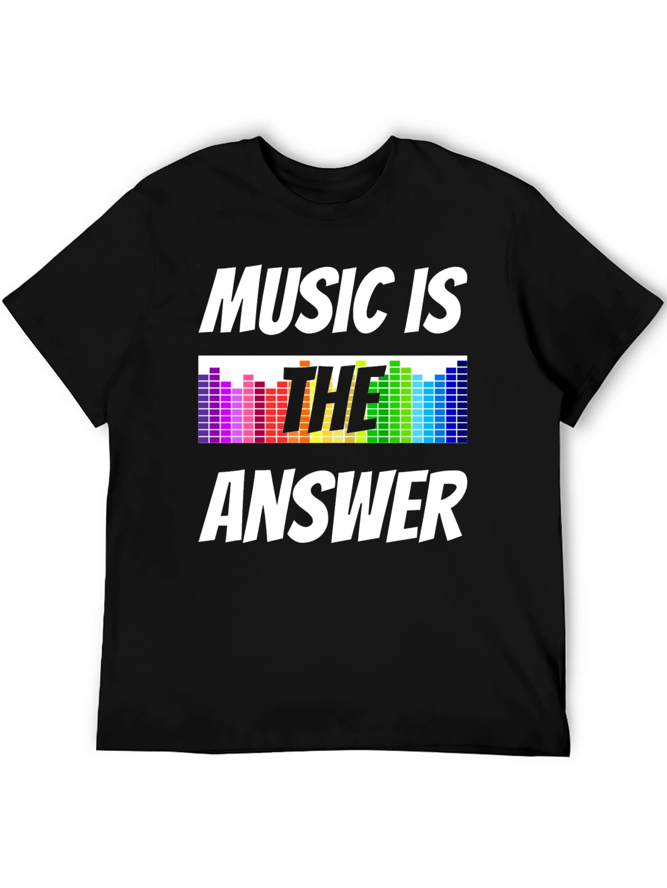 Camiseta Negra Music is the Answer