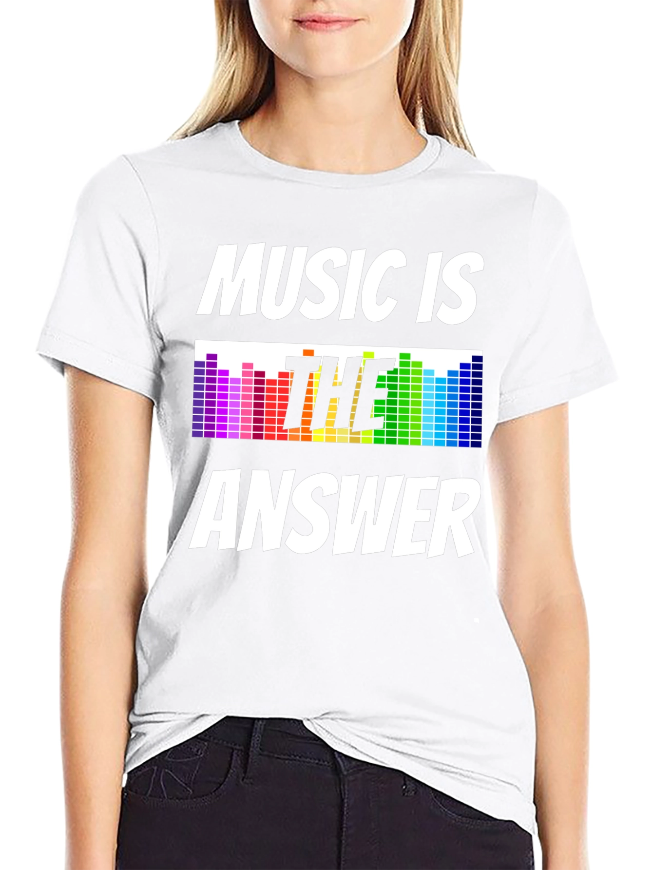 Camiseta Negra Music is the Answer