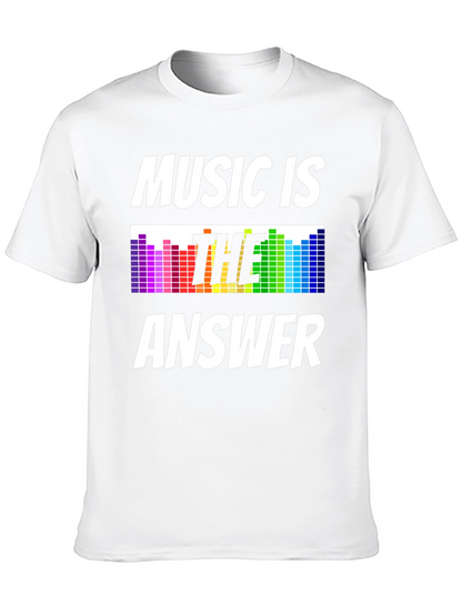 Camiseta Negra Music is the Answer