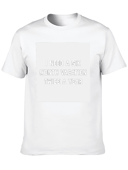 Camiseta Negra: Necesito Vacaciones de Seis Meses