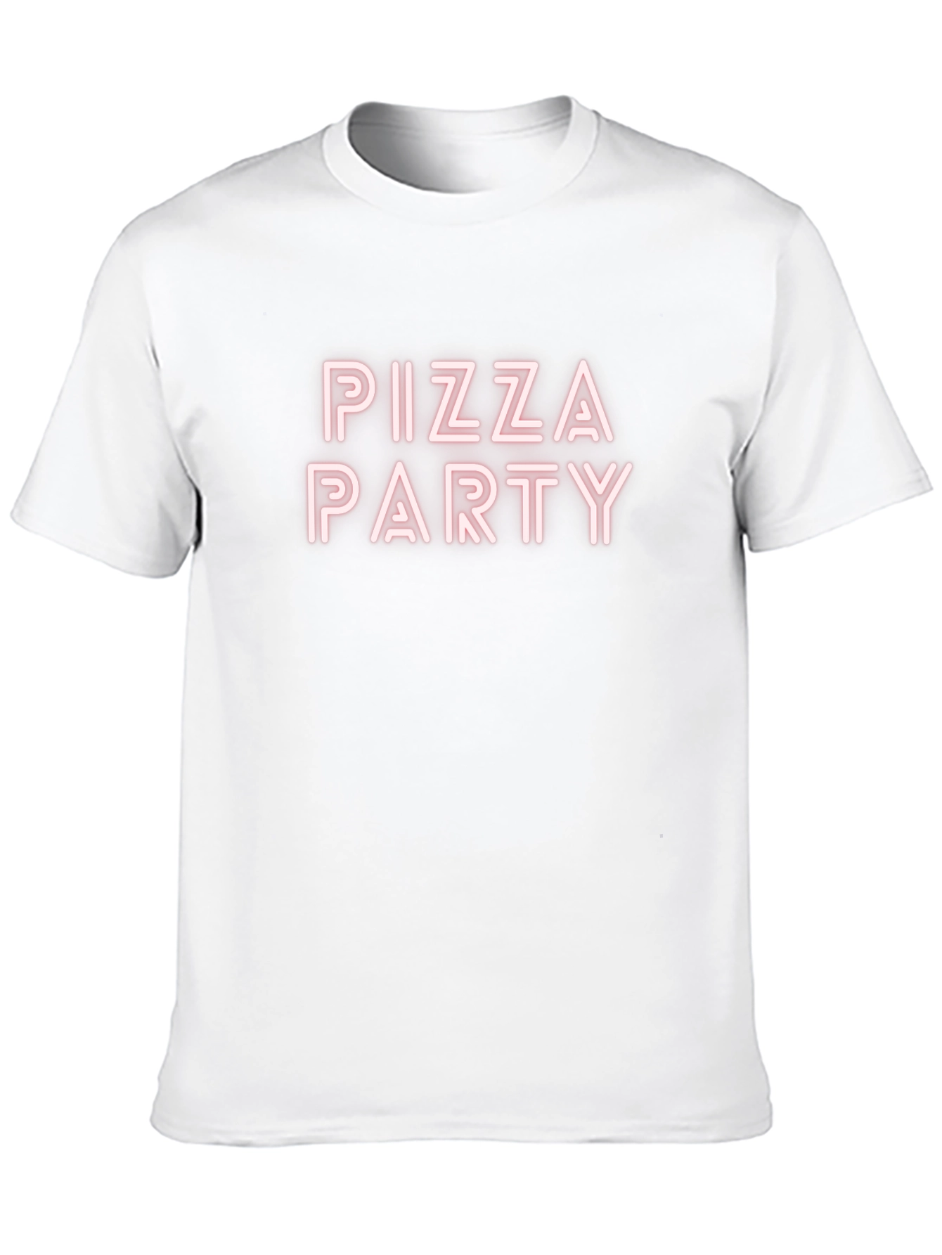Camiseta Negra Pizza Party Casual Hombre