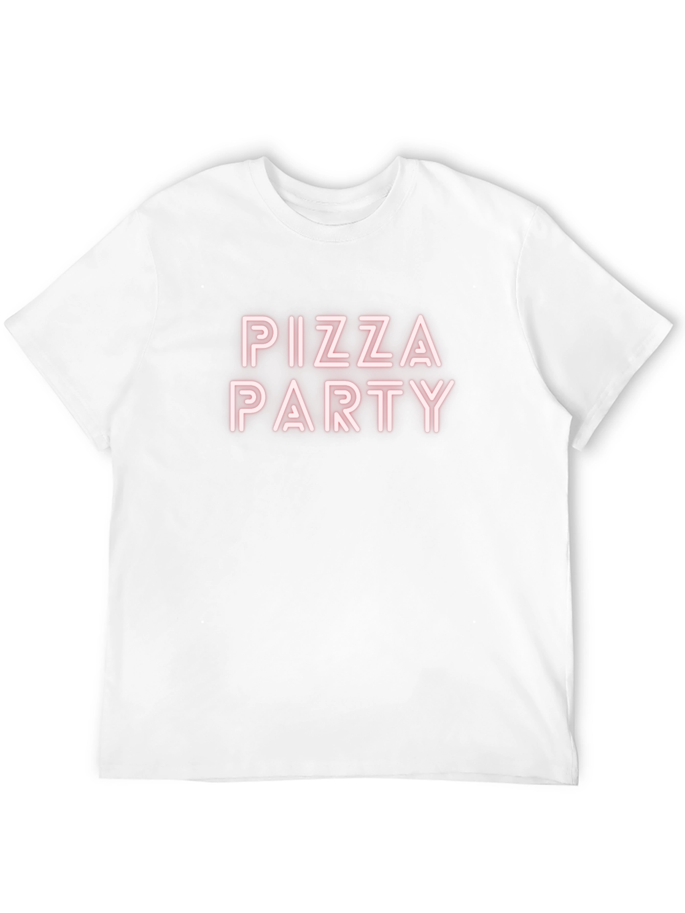 Camiseta Negra Pizza Party Casual Hombre