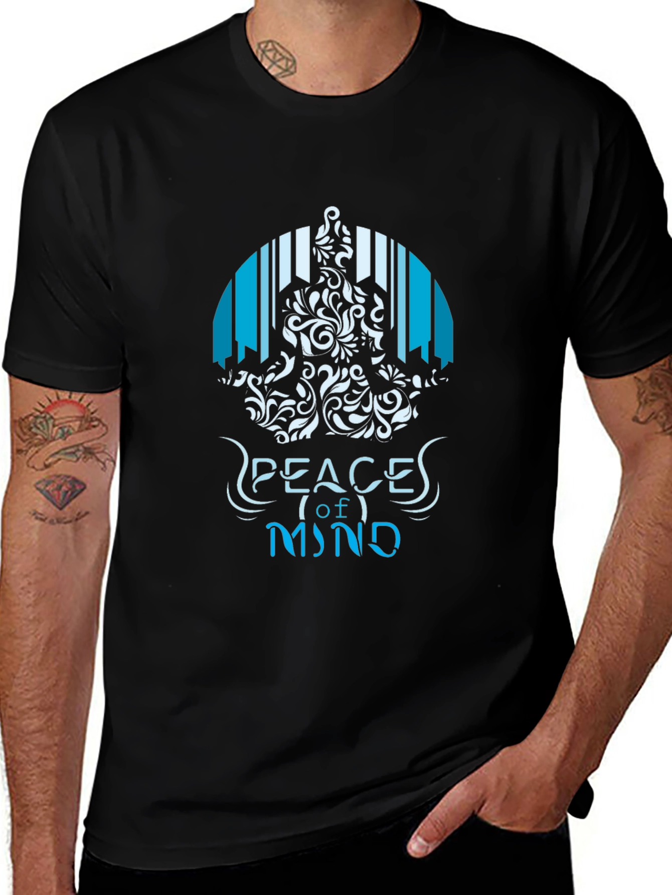 Camiseta Negra Peace of Mind para Hombre