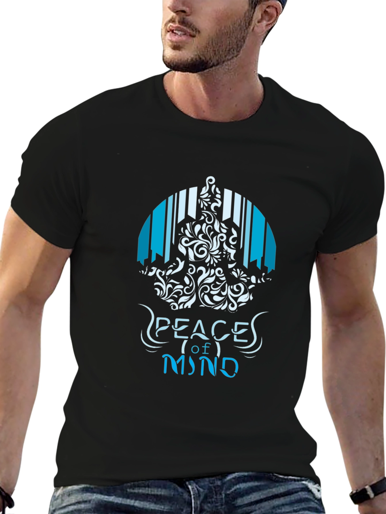 Camiseta Negra Peace of Mind para Hombre