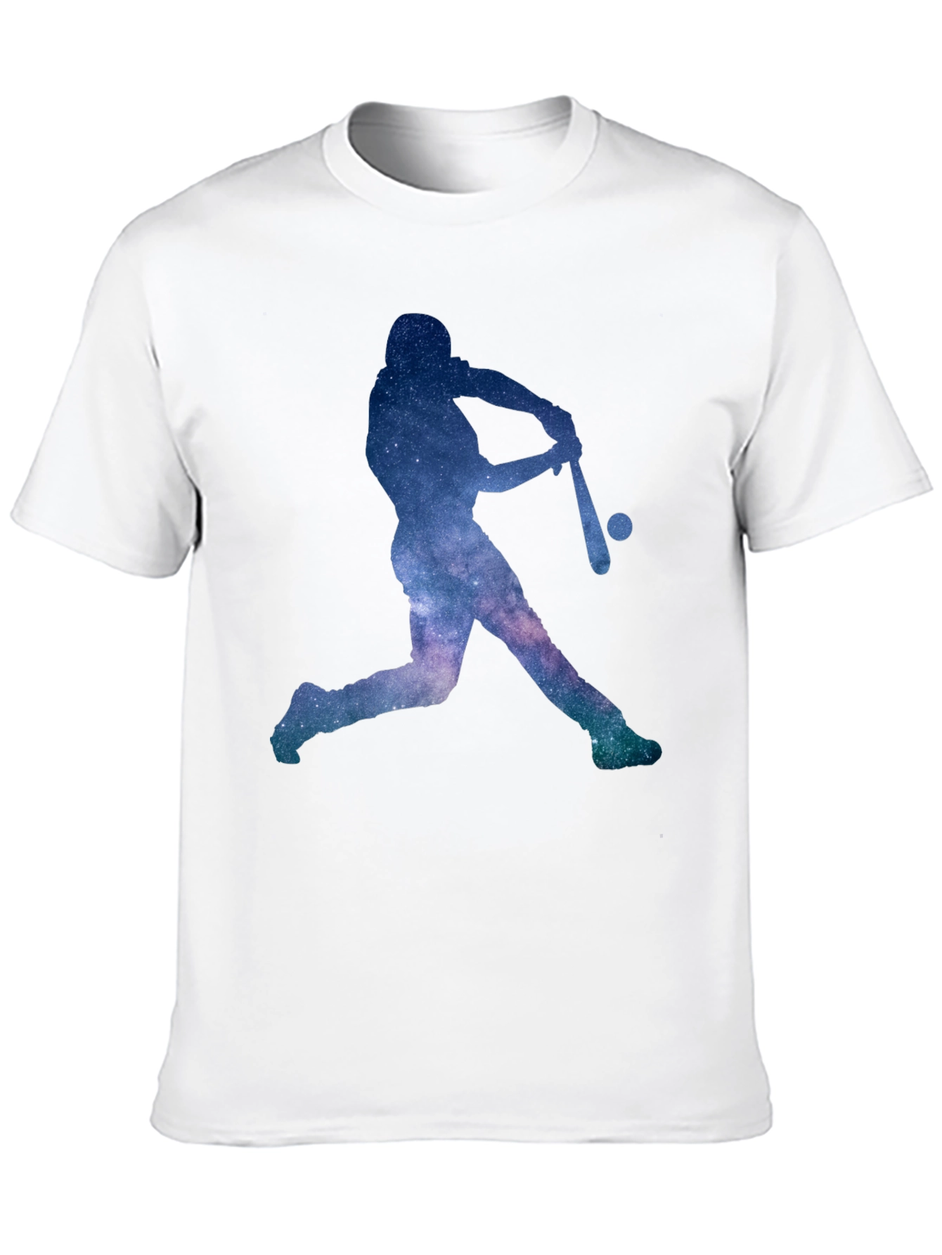 Camiseta Negra con Diseño de Béisbol Galáctico