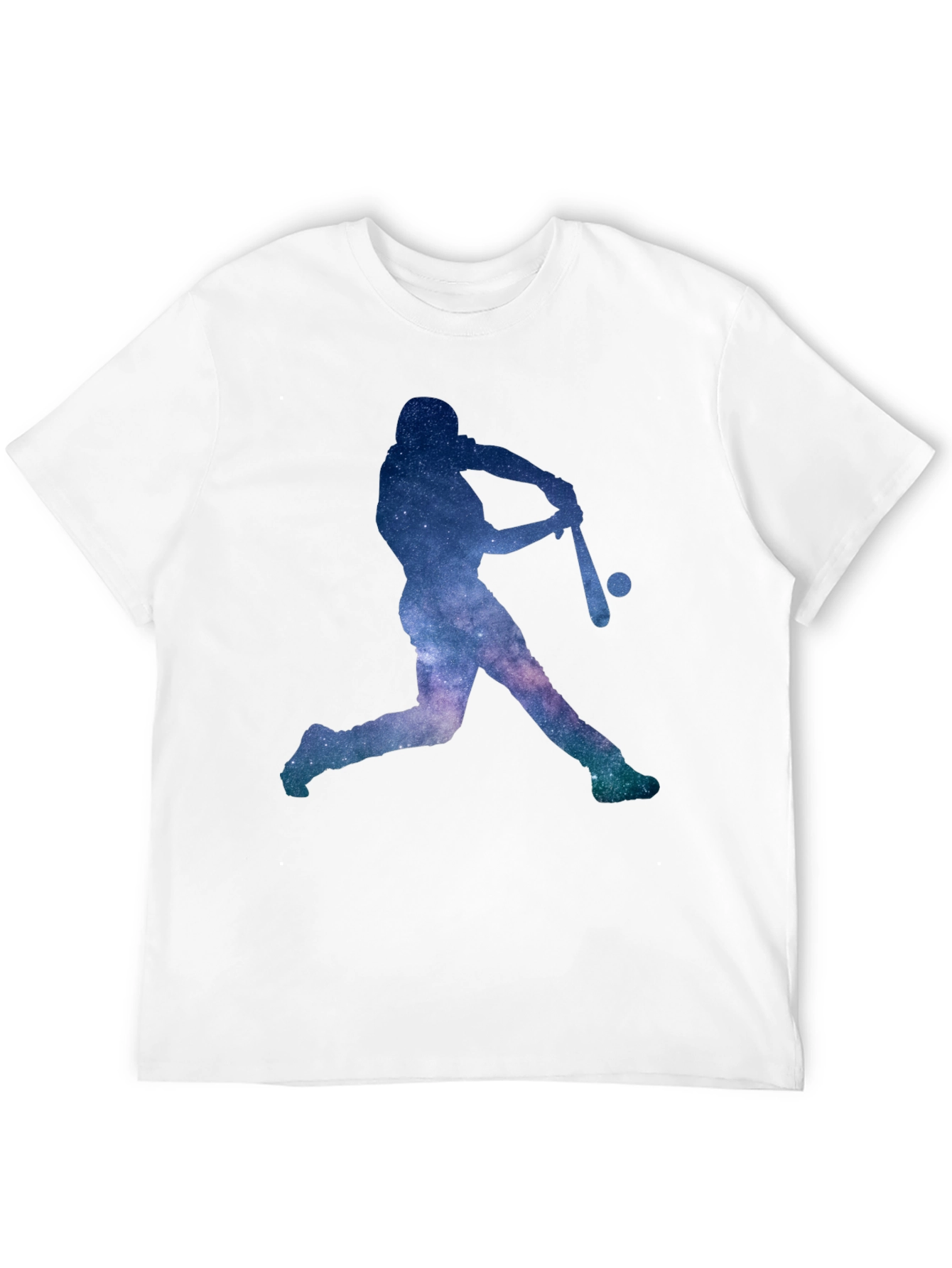 Camiseta Negra con Diseño de Béisbol Galáctico