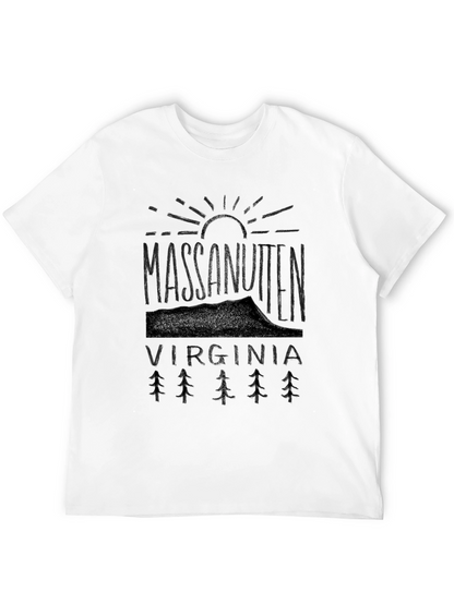 Camiseta Negra Massanutten Virginia Estilo Montaña
