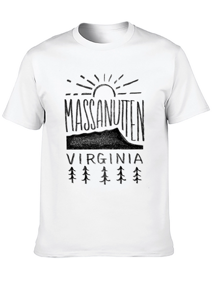Camiseta Negra Massanutten Virginia Estilo Montaña