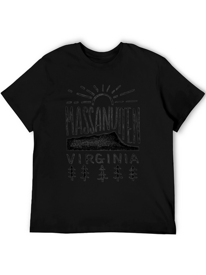 Camiseta Negra Massanutten Virginia Estilo Montaña
