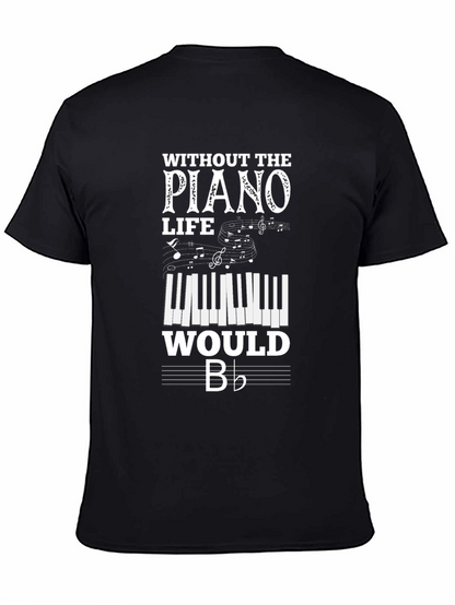 Camiseta Negra Sin Piano la Vida Sería B♭
