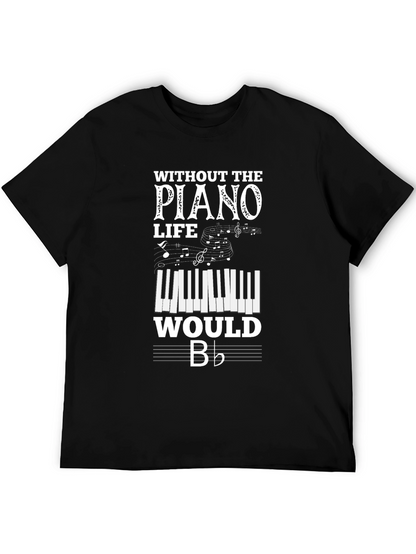 Camiseta Negra Sin Piano la Vida Sería B♭