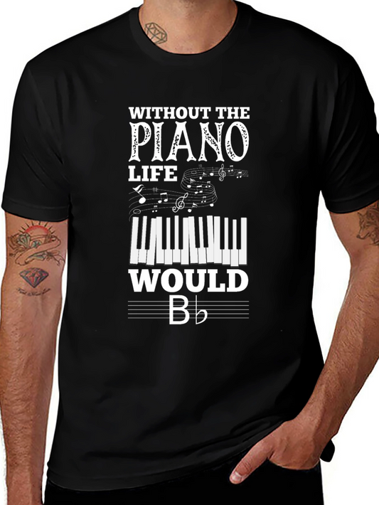Camiseta Negra Sin Piano la Vida Sería B♭