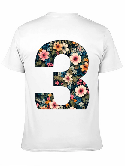 Camiseta Negra Número 3 Floral