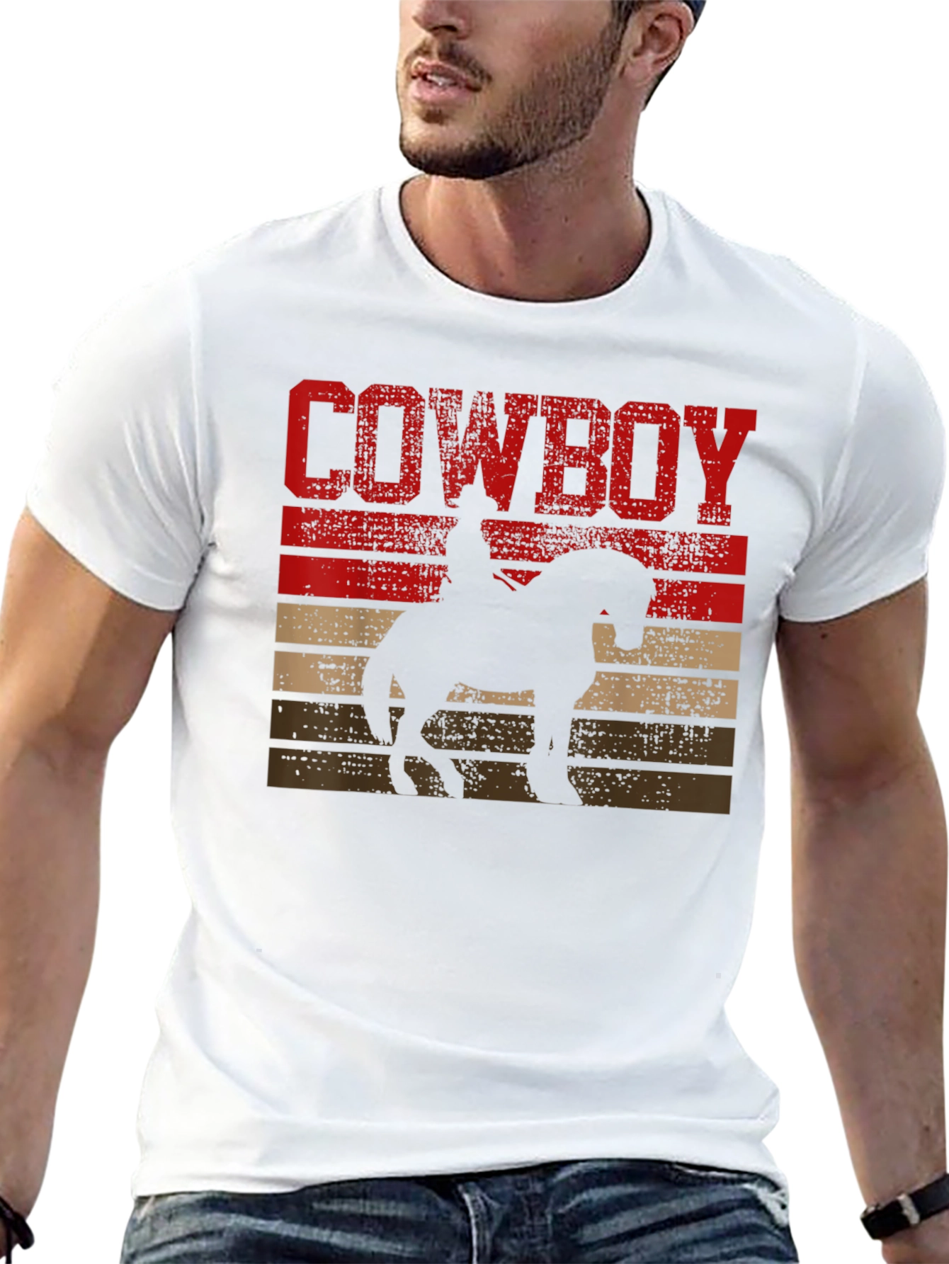 Camiseta Vaquero Silueta Retro