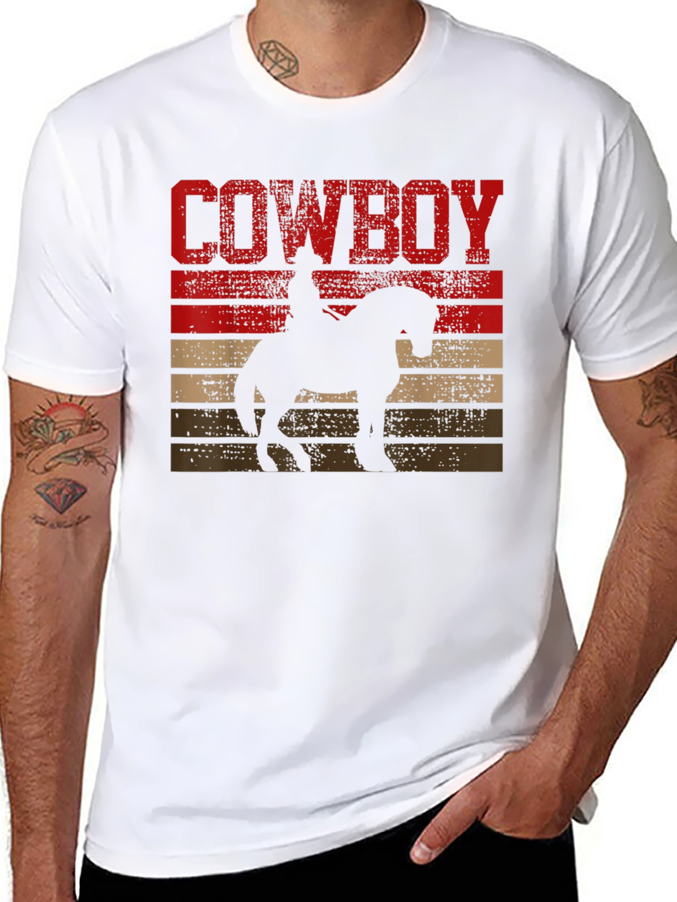 Camiseta Vaquero Silueta Retro
