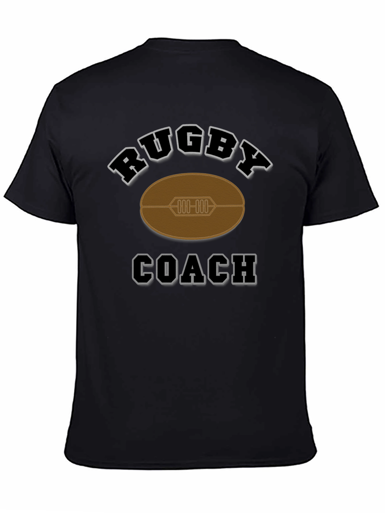 Camiseta Negra de Entrenador de Rugby