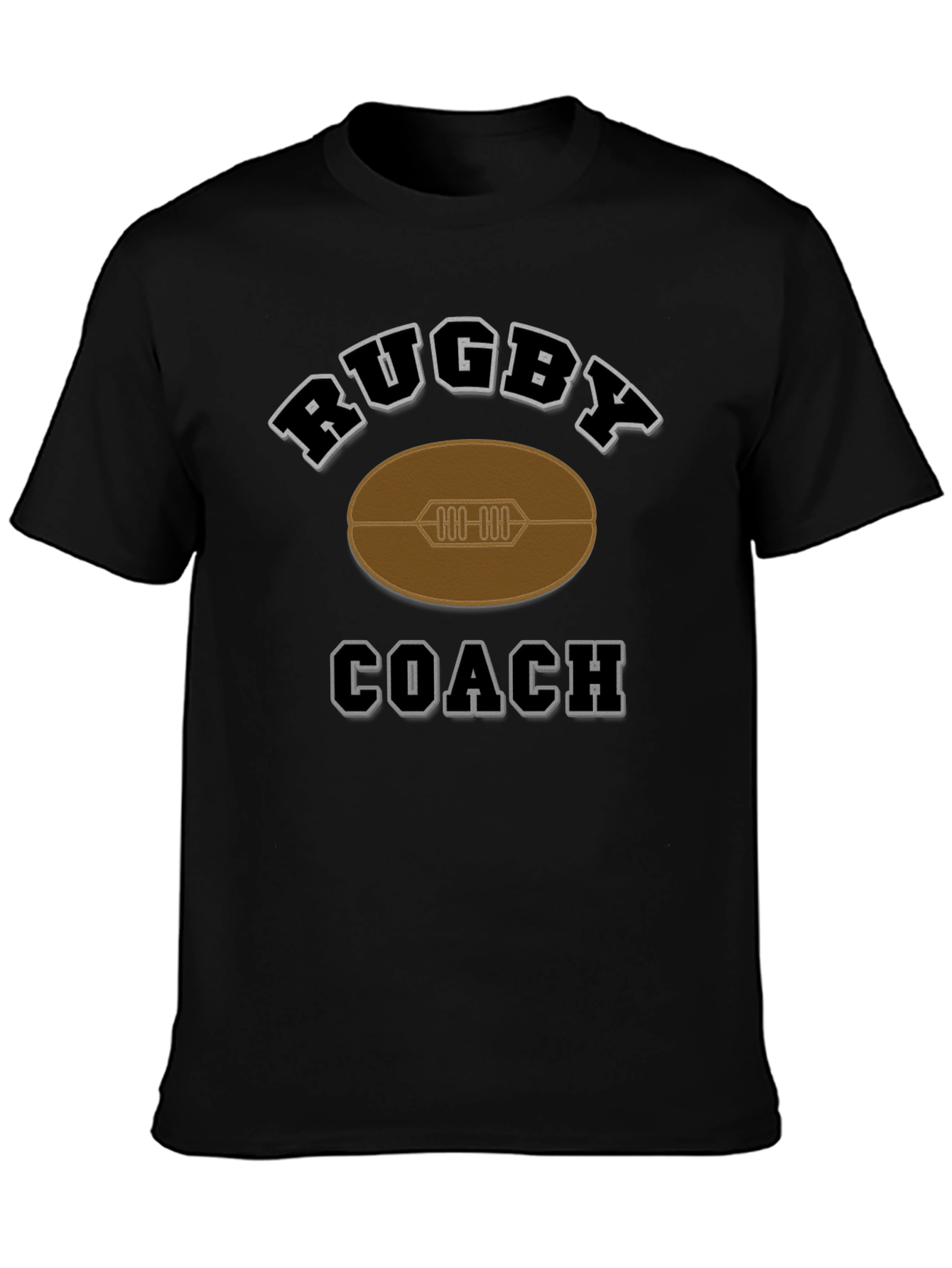 Camiseta Negra de Entrenador de Rugby