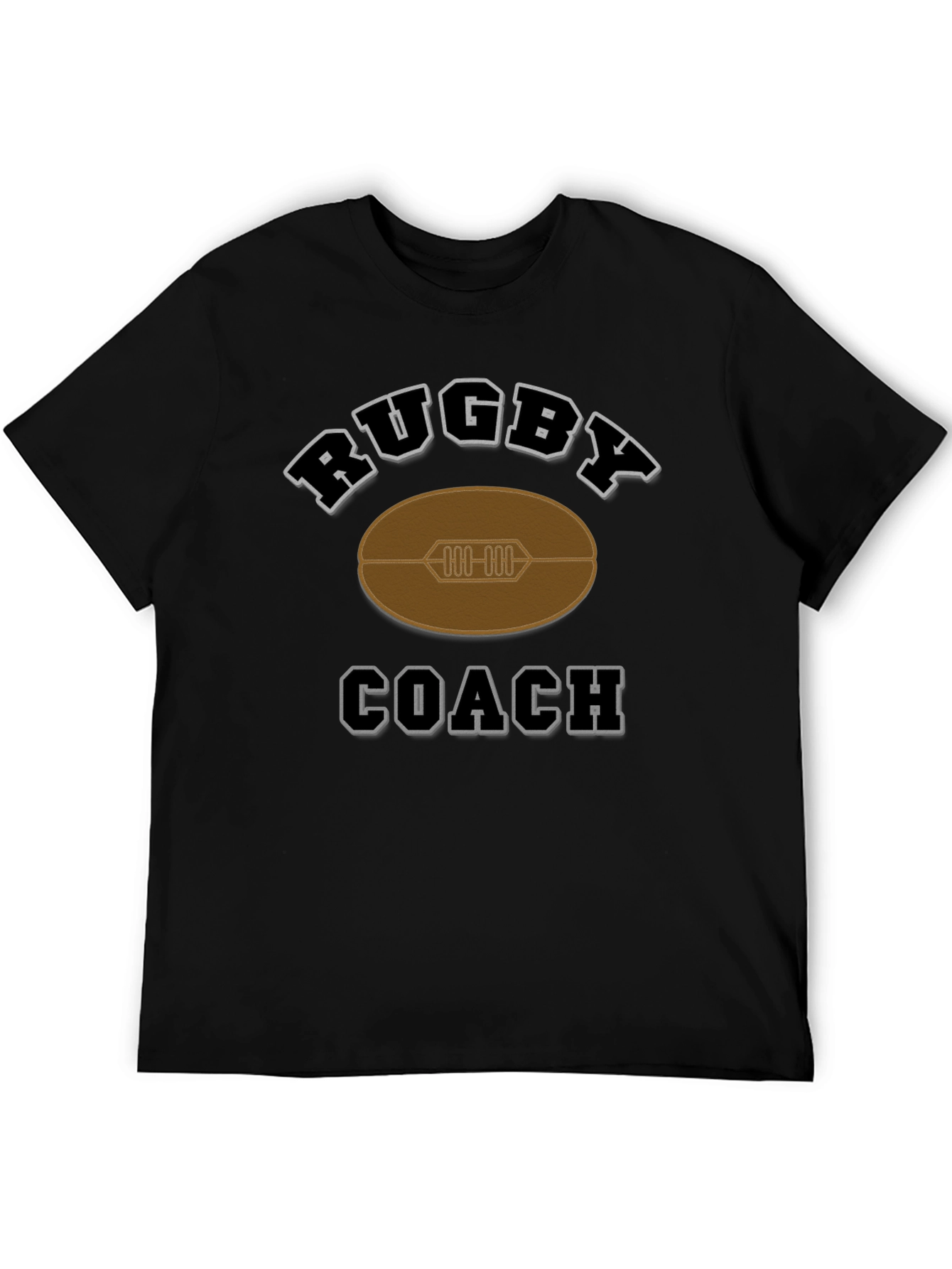 Camiseta Negra de Entrenador de Rugby