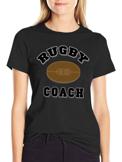 Camiseta Negra de Entrenador de Rugby