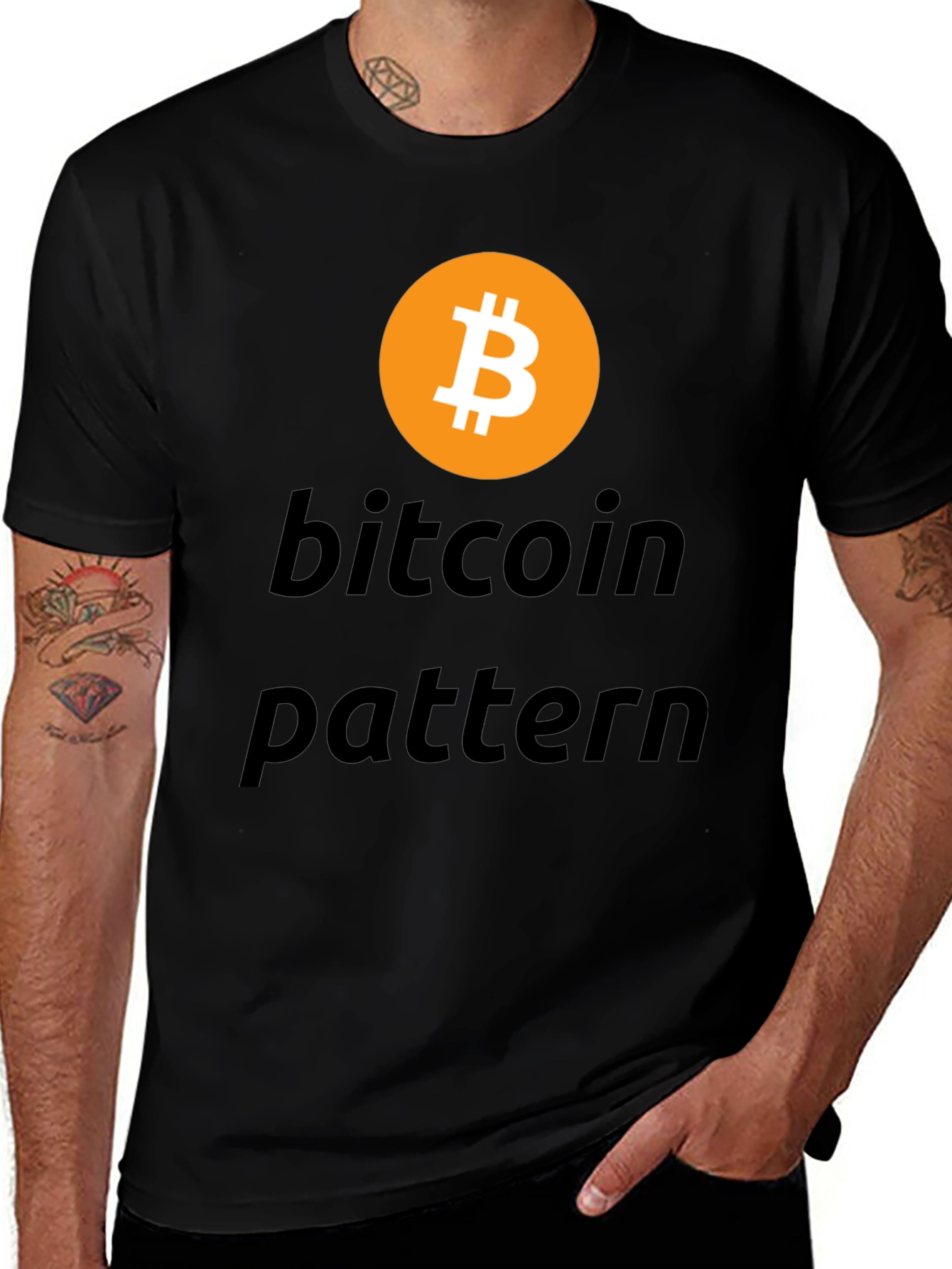 Camiseta Bitcoin Pattern - Crypto Fashion