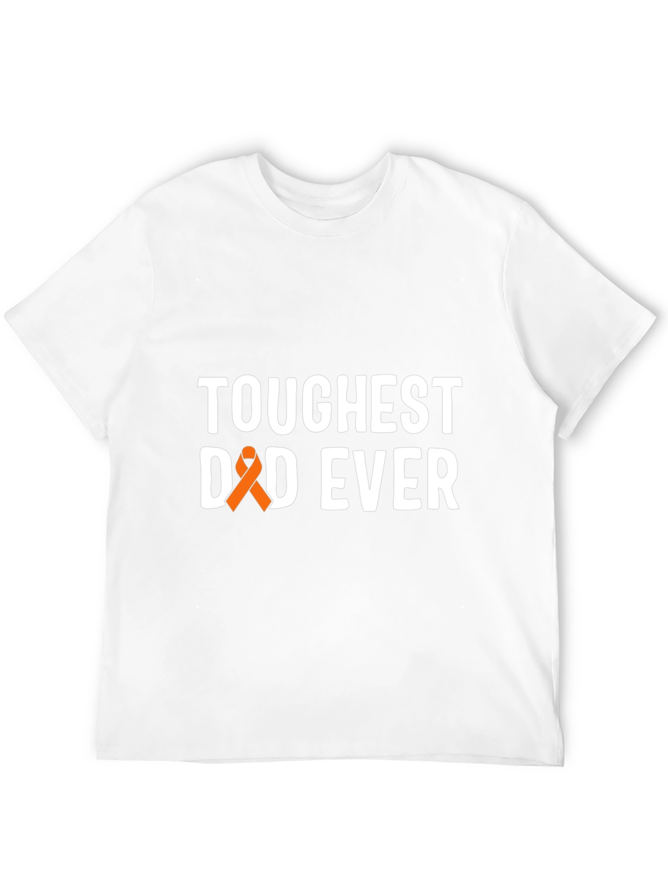 Camiseta Negra: El Papá Más Fuerte con Cinta Naranja