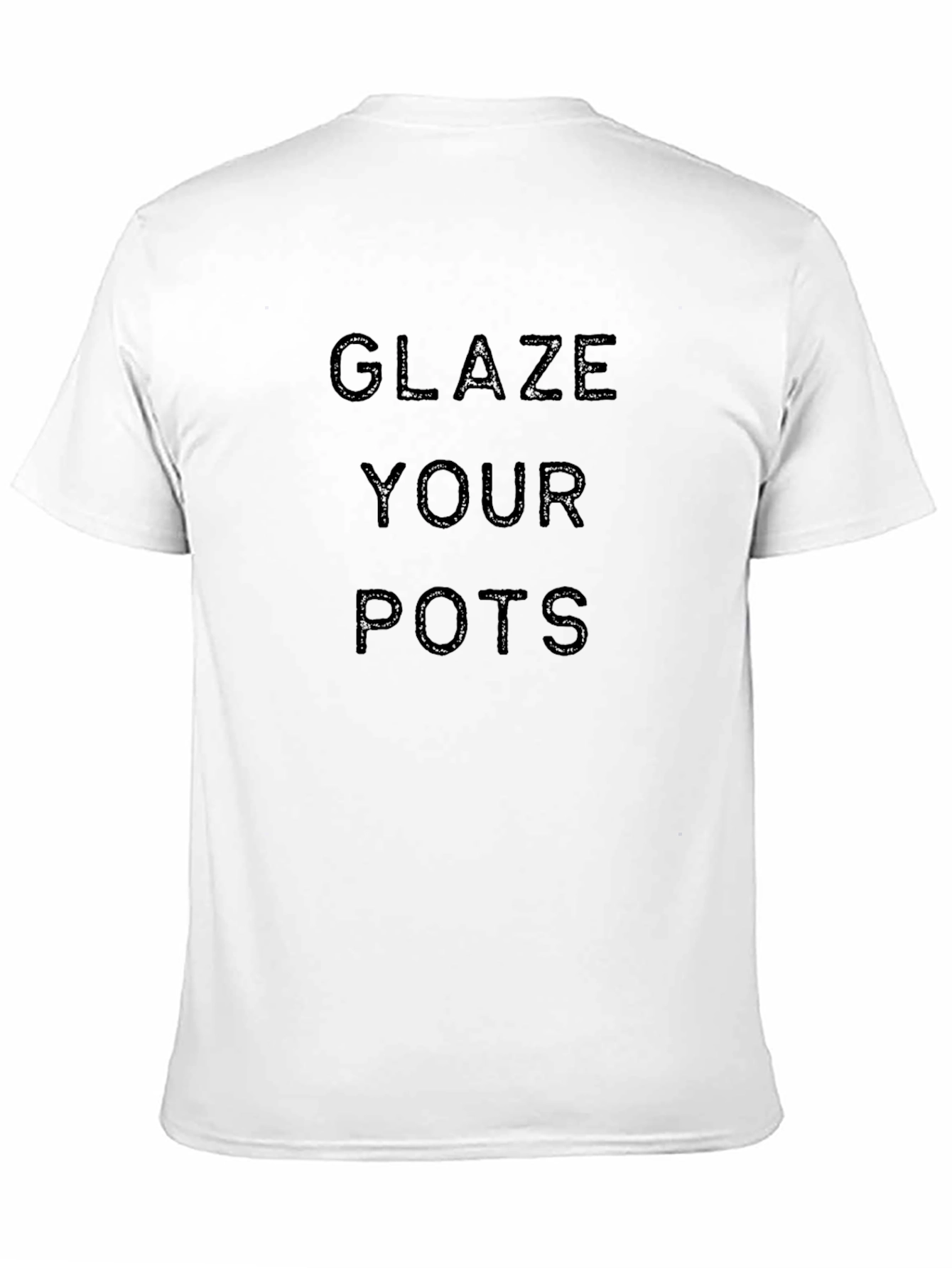 Camiseta Negra con Diseño: GLAZE YOUR POTS