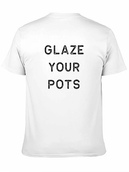 Camiseta Negra con Diseño: GLAZE YOUR POTS