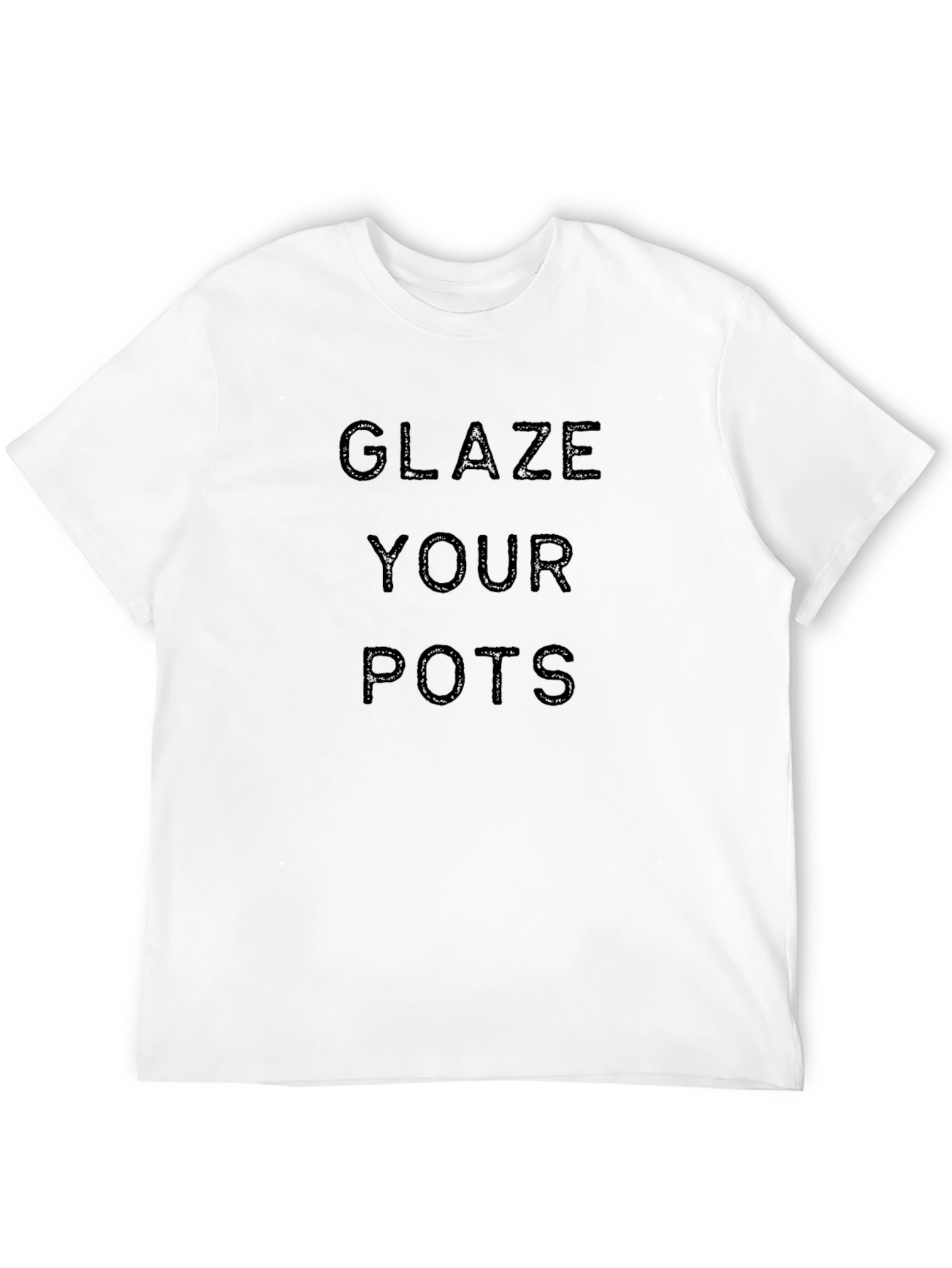 Camiseta Negra con Diseño: GLAZE YOUR POTS