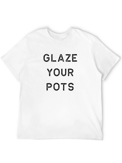 Camiseta Negra con Diseño: GLAZE YOUR POTS