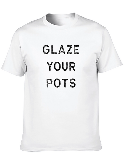 Camiseta Negra con Diseño: GLAZE YOUR POTS