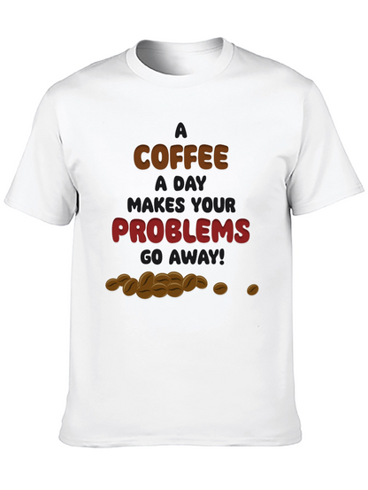 Camiseta Negra Café para Olvidar Problemas