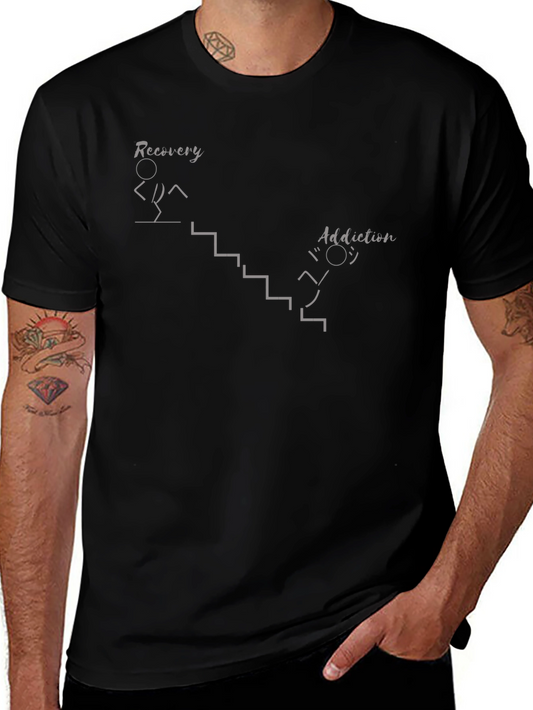 Camiseta Hombre: Recuperación vs Adicción