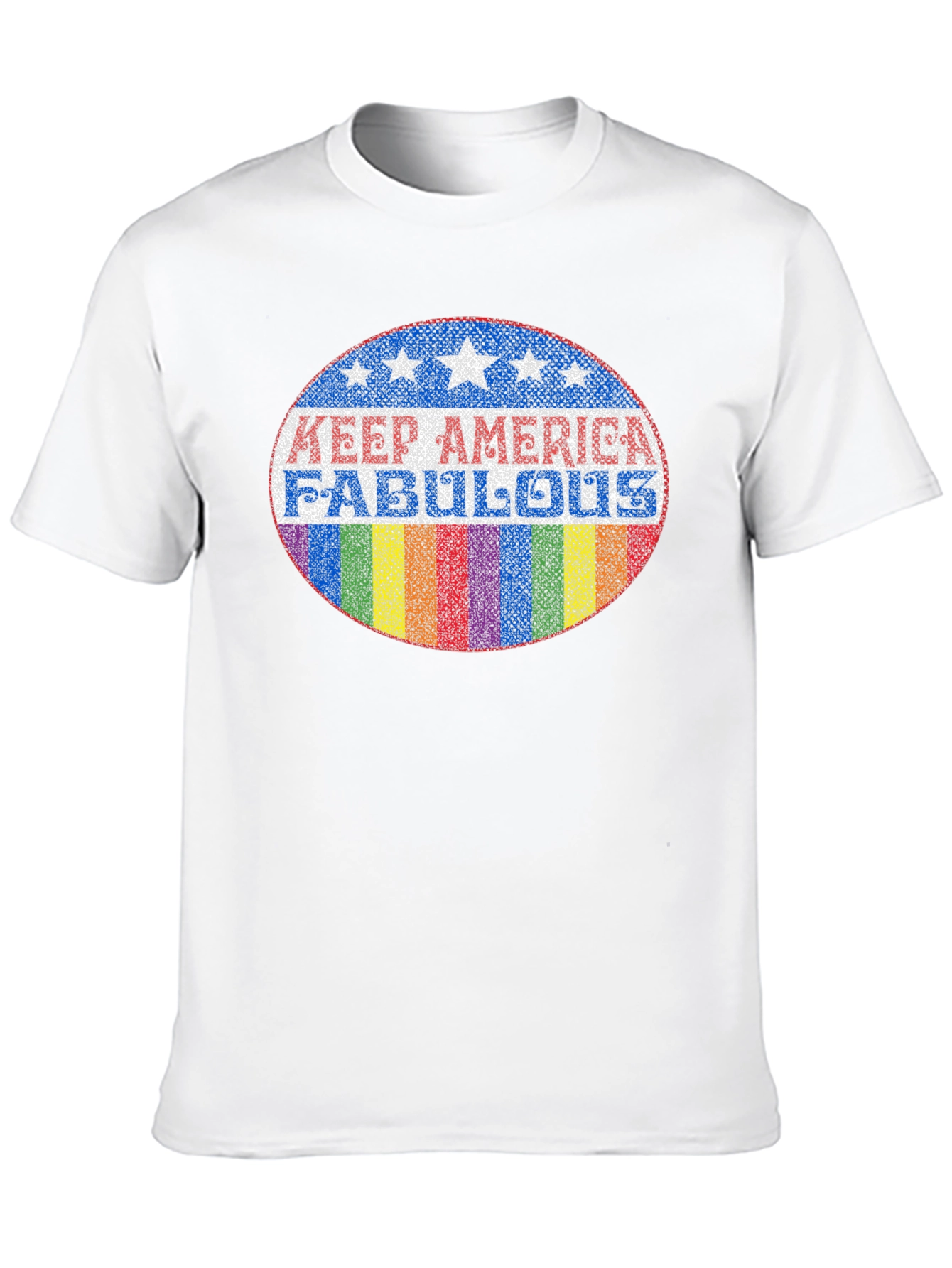 Camiseta Negra con Diseño Keep America Fabulous