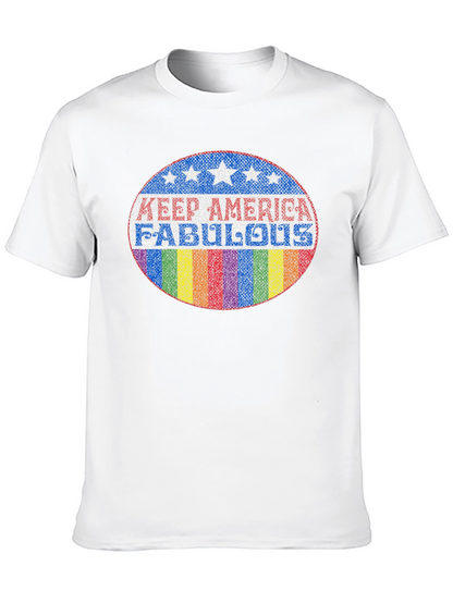Camiseta Negra con Diseño Keep America Fabulous